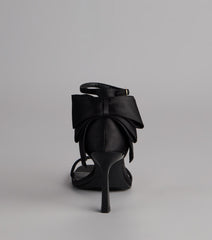 Sweet Finish Satin Bow Heels