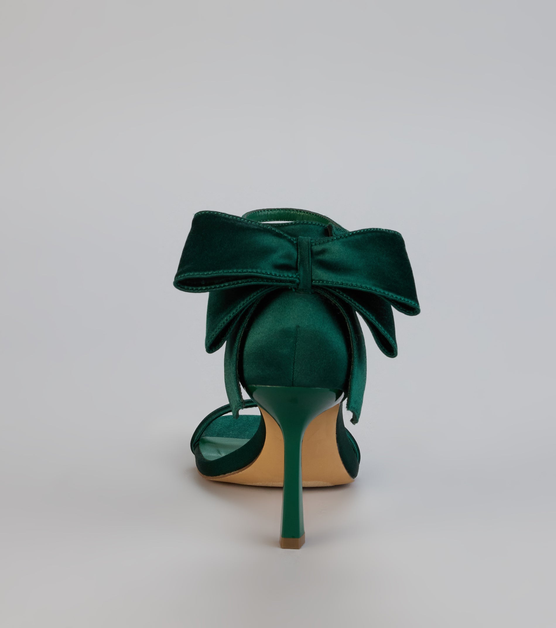 Sweet Finish Satin Bow Heels