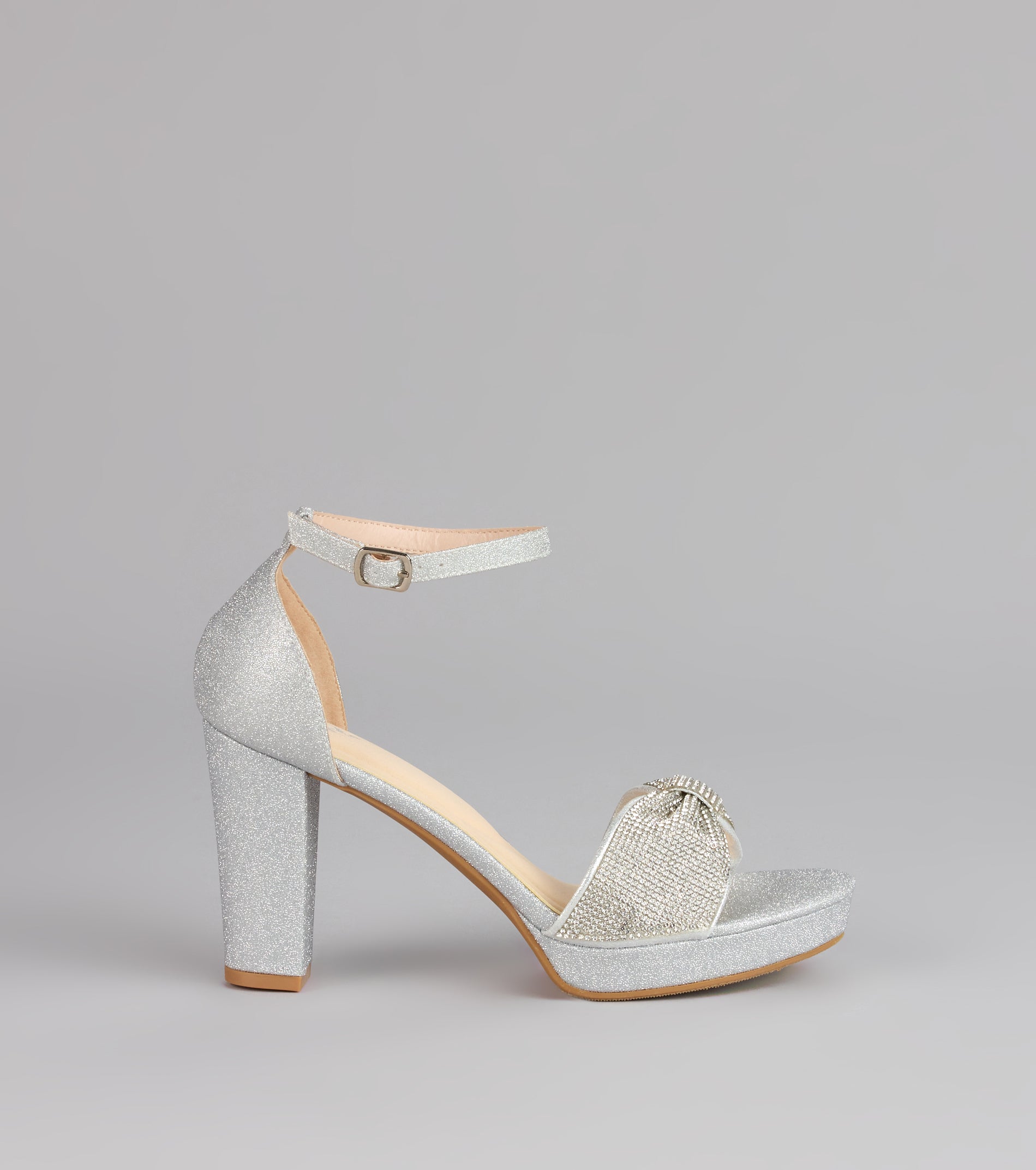 Glam Encore Rhinestone Bow Heels