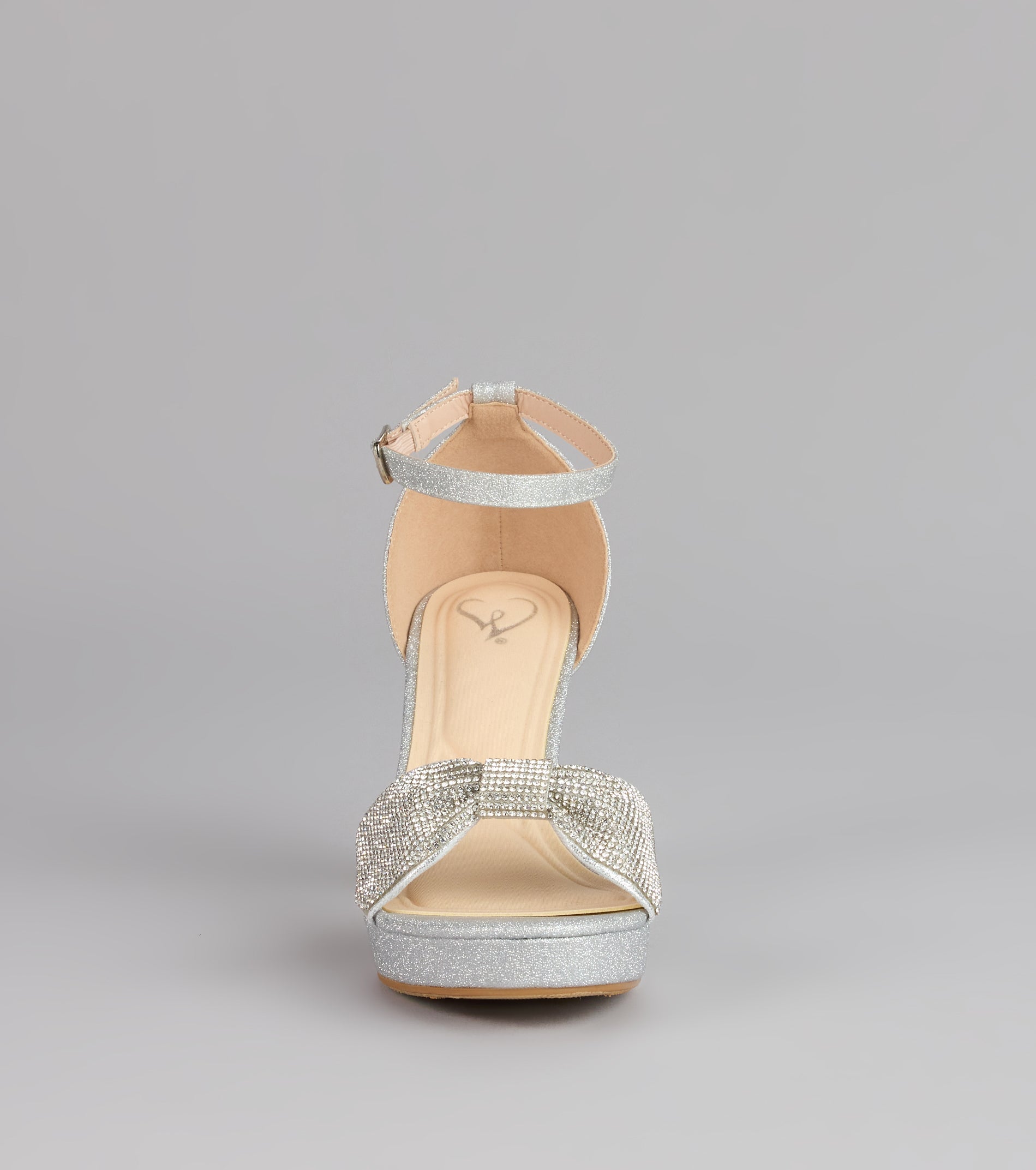 Glam Encore Rhinestone Bow Heels