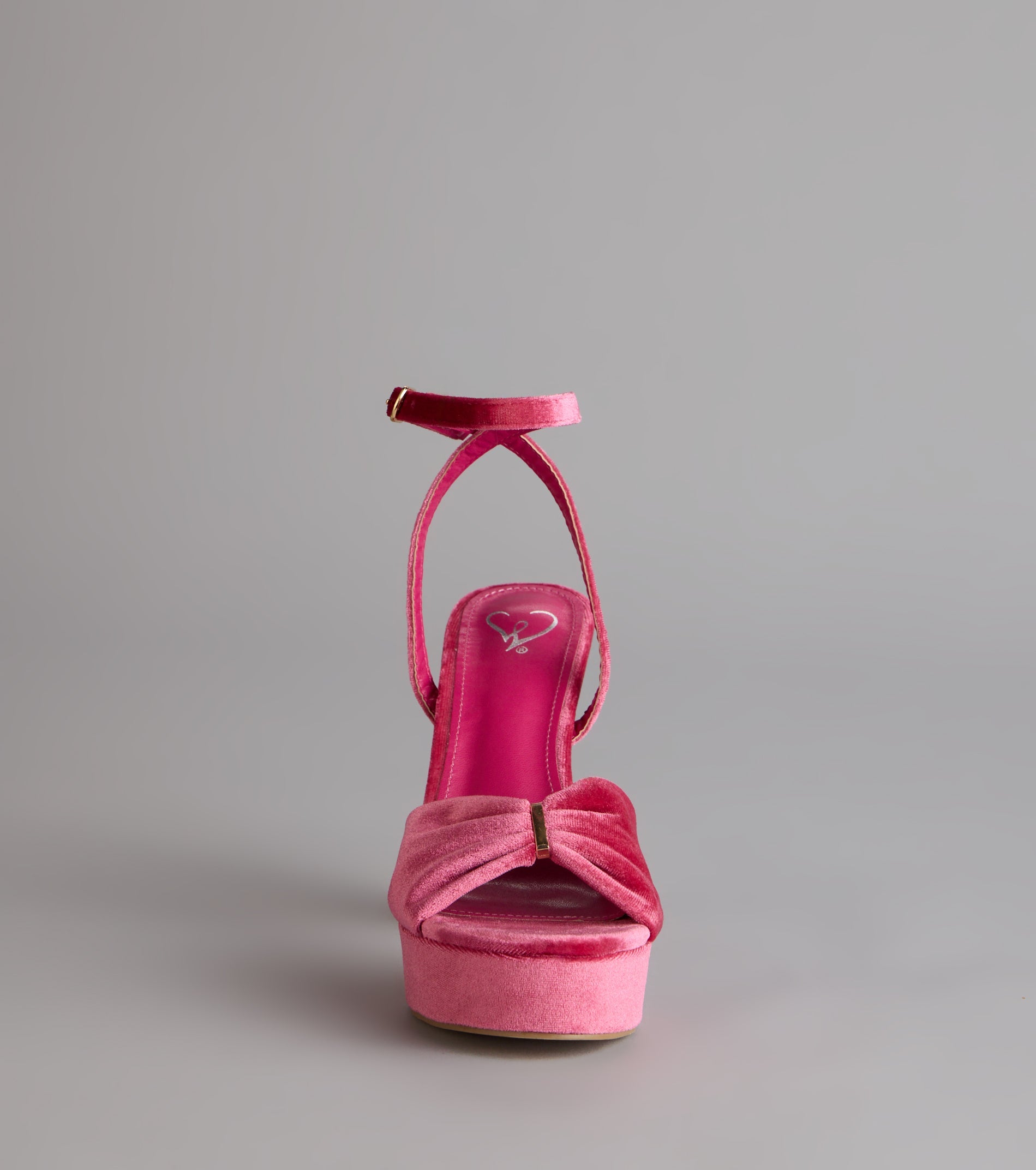 Stepping Up Bow Strap Platform Heels