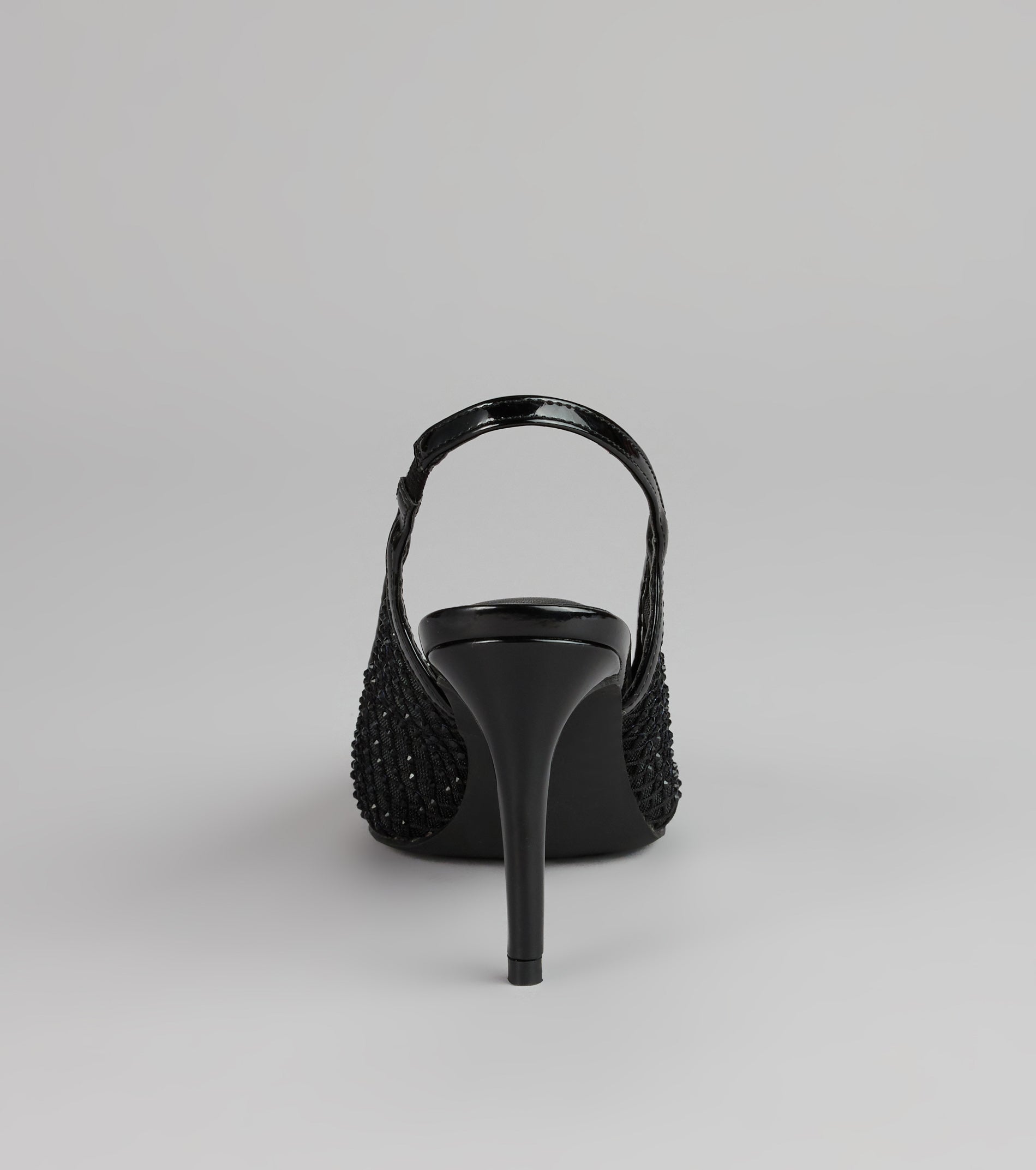 Pure Drama Mesh Stiletto Slingback Heels