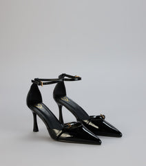 Point Taken Closed Toe Buckle Pumps