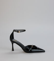 Point Taken Closed Toe Buckle Pumps