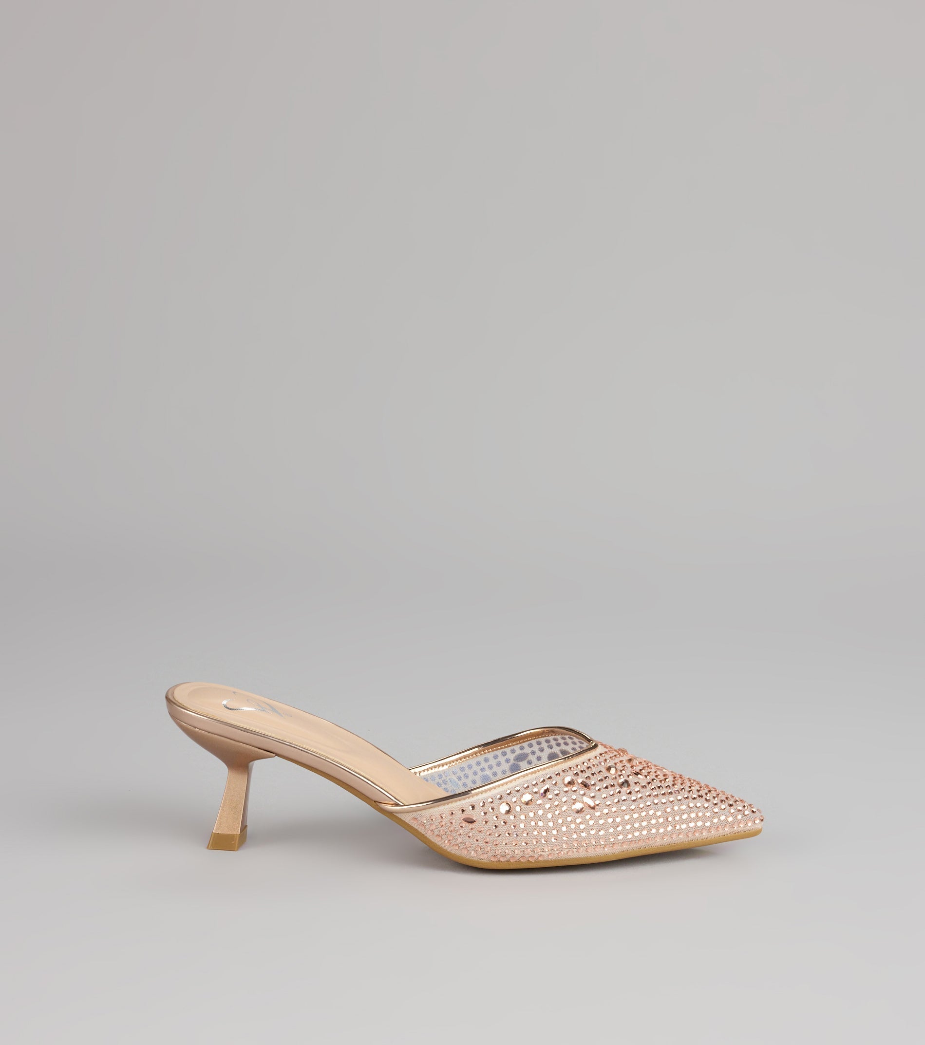 Crystal Beam Pointed Toe Mules