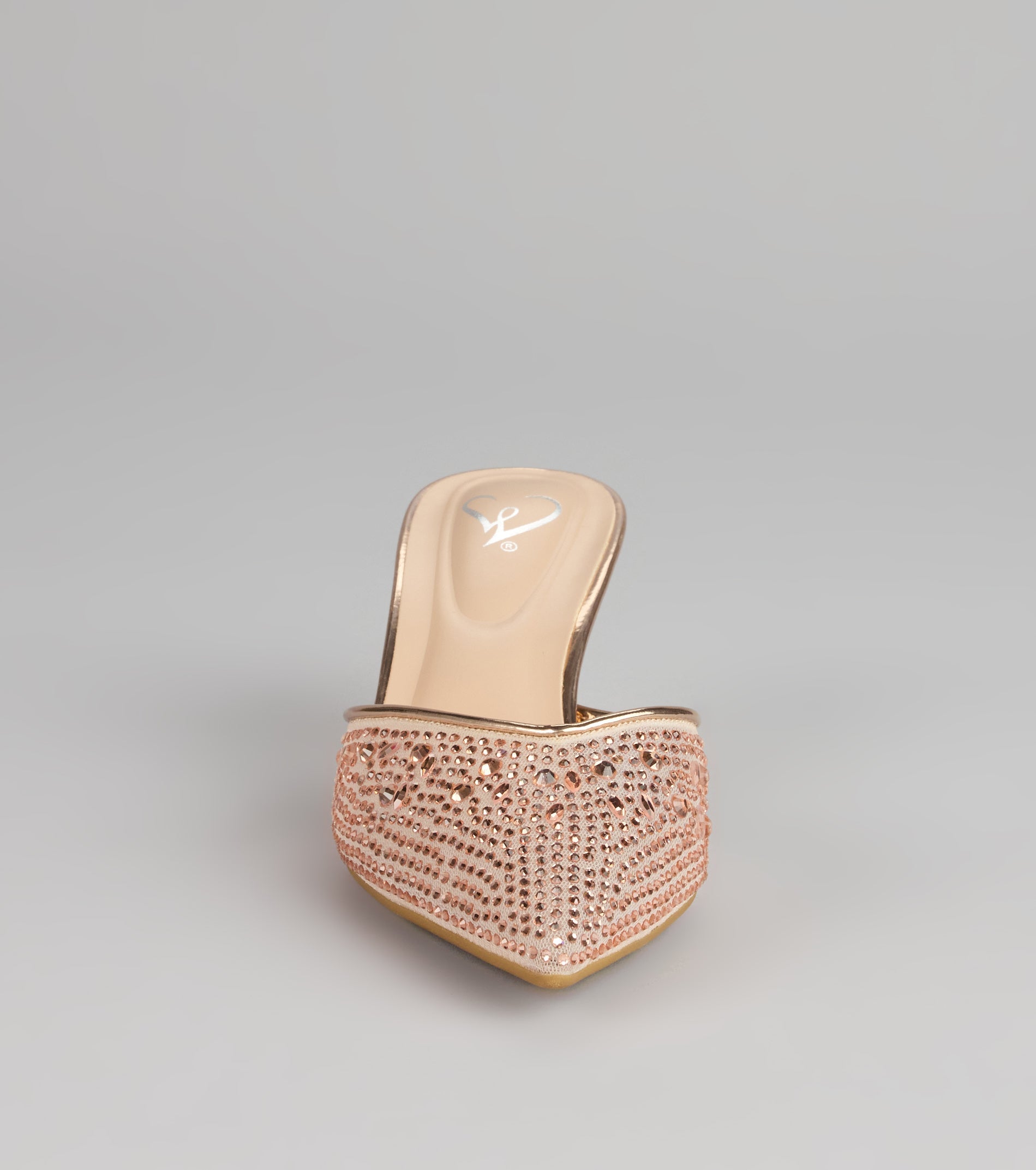 Crystal Beam Pointed Toe Mules
