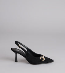 High Society Rhinestone Slingback Heels