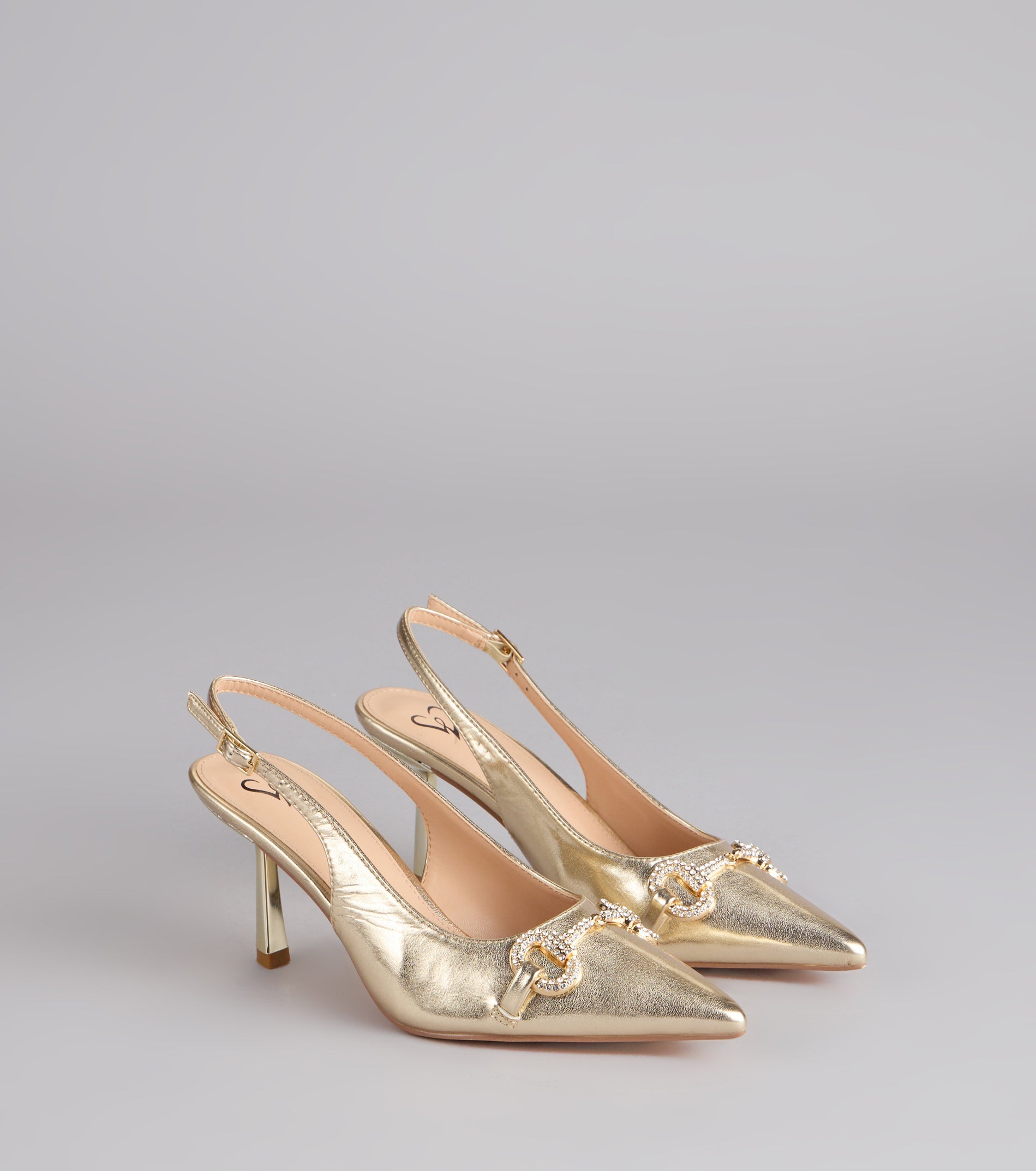High Society Rhinestone Slingback Heels