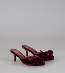 Romance Hour Velvet Bow Mules