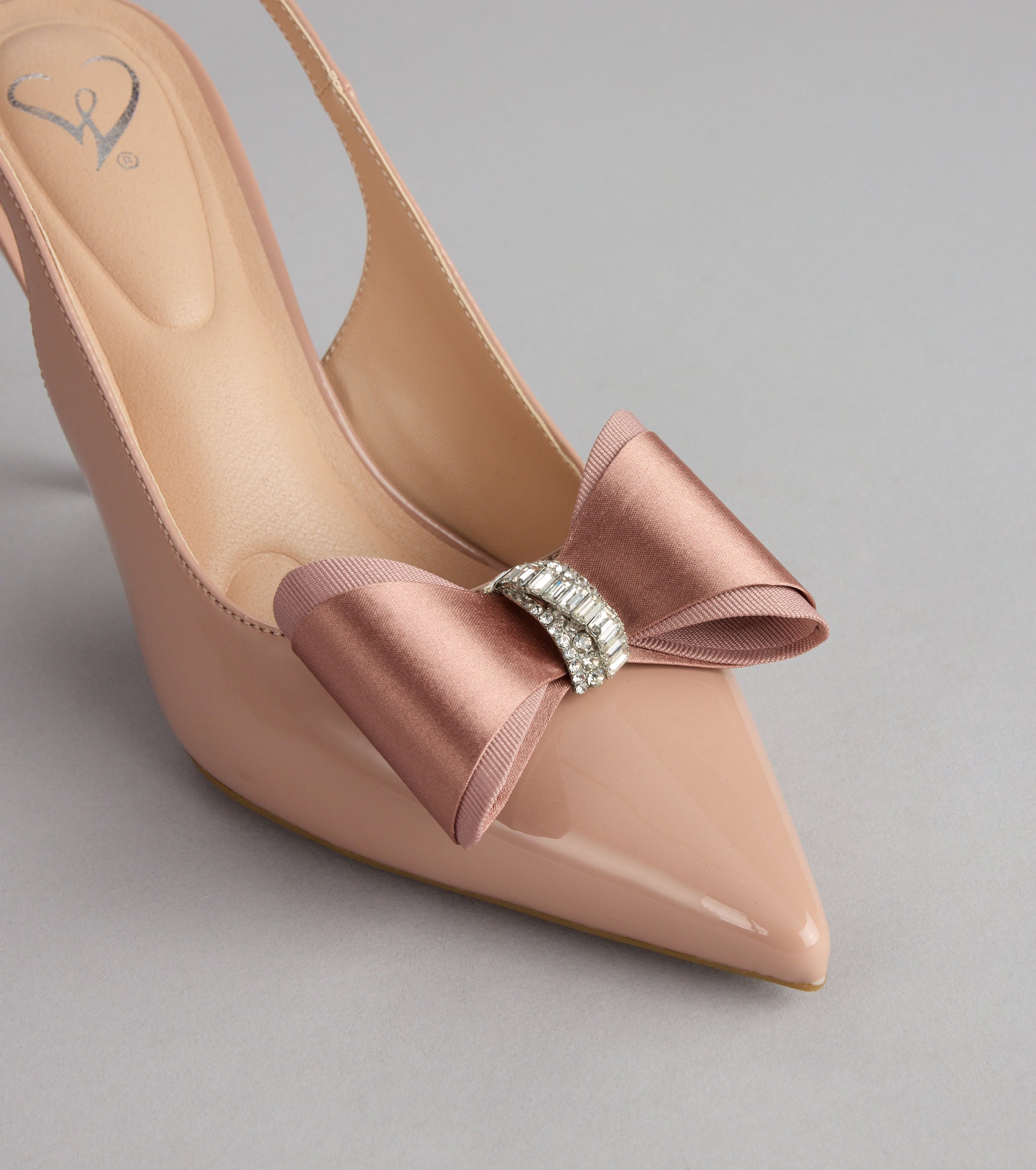 Sweet Step Bow Detail Slingback Pumps