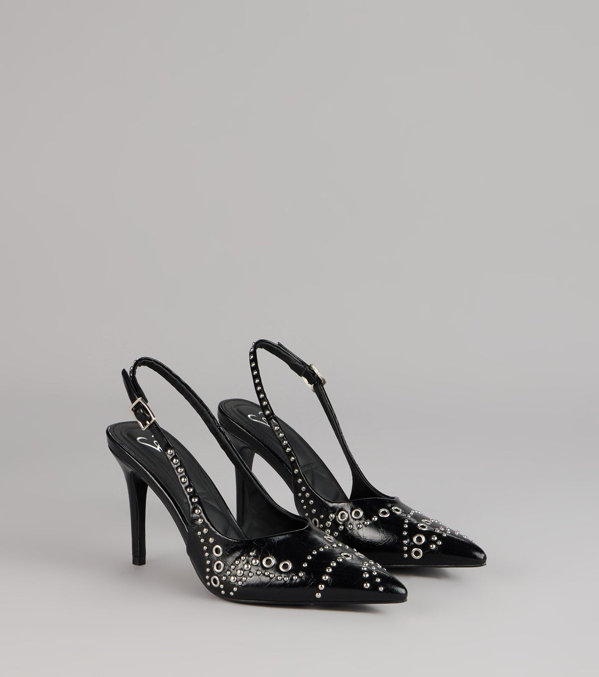 Sharp Plans Only Grommet Slingback Heels