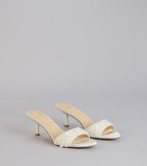 Perfect Glow Sequin Mule Heels