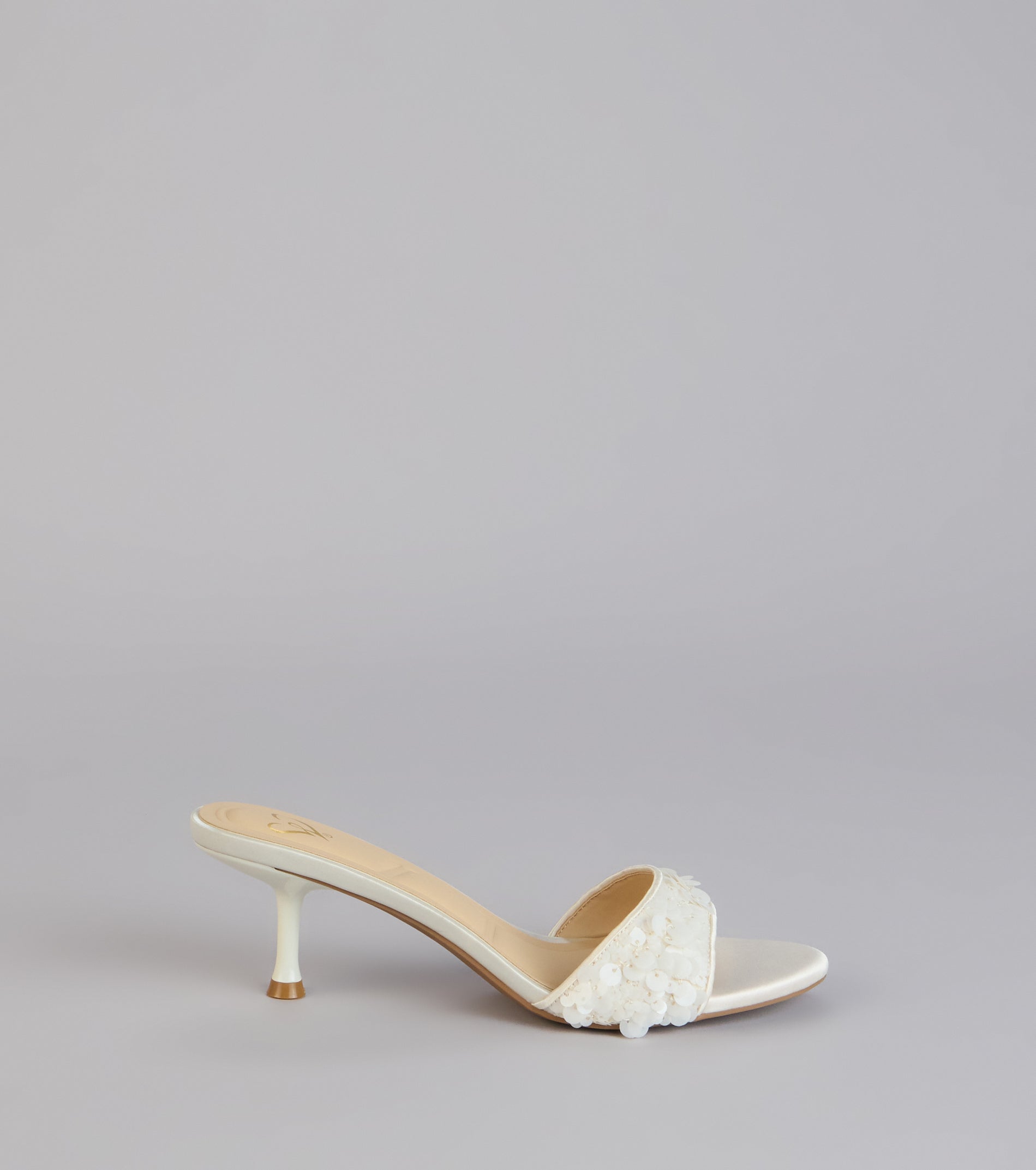 Perfect Glow Sequin Mule Heels