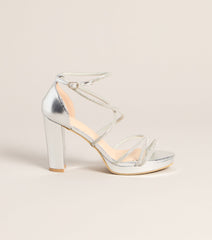 Going Out Rhinestone Platform Heels