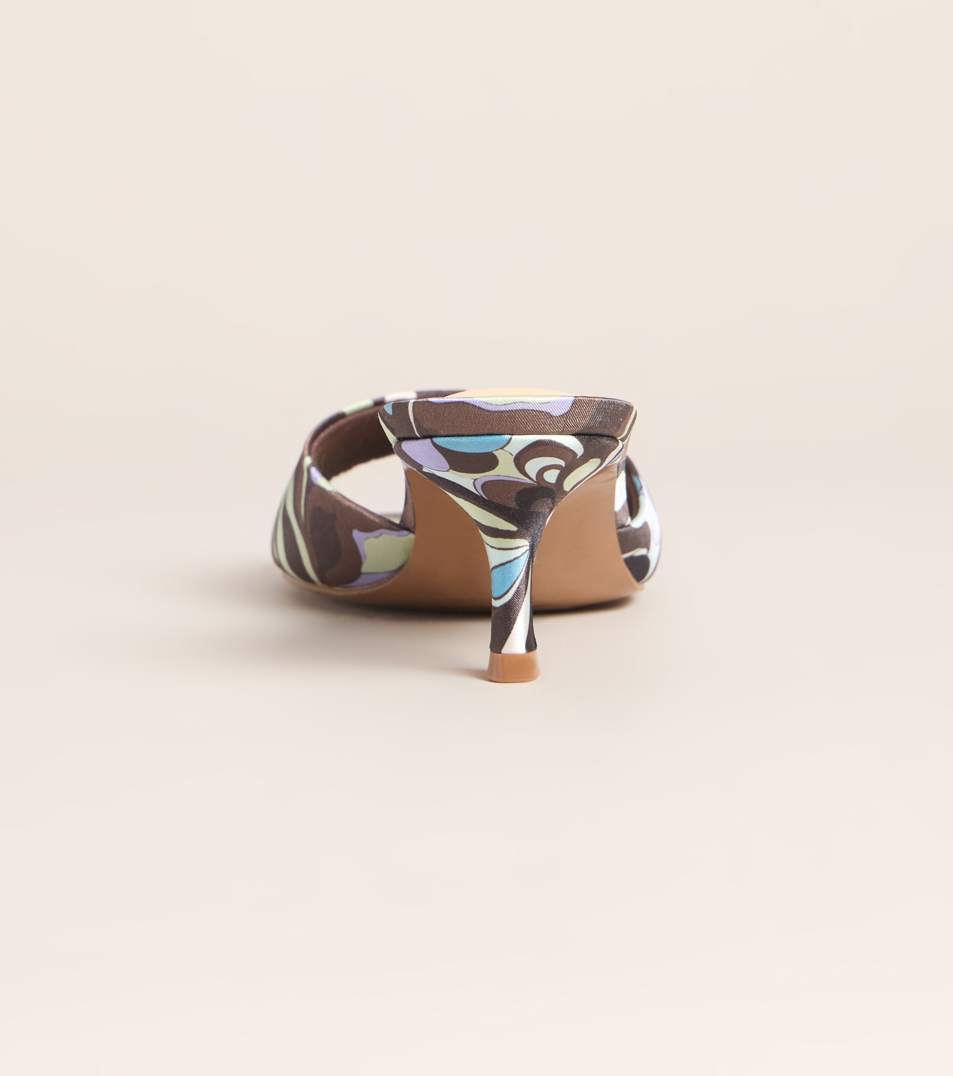 Retro Replay Printed Kitten Mules