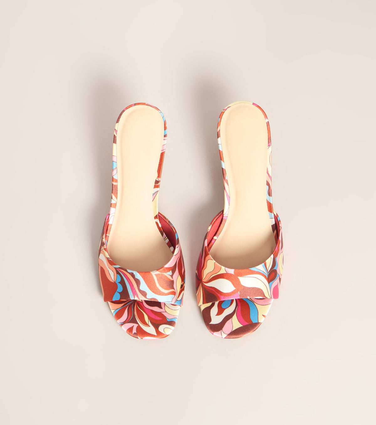 Retro Replay Printed Kitten Mules