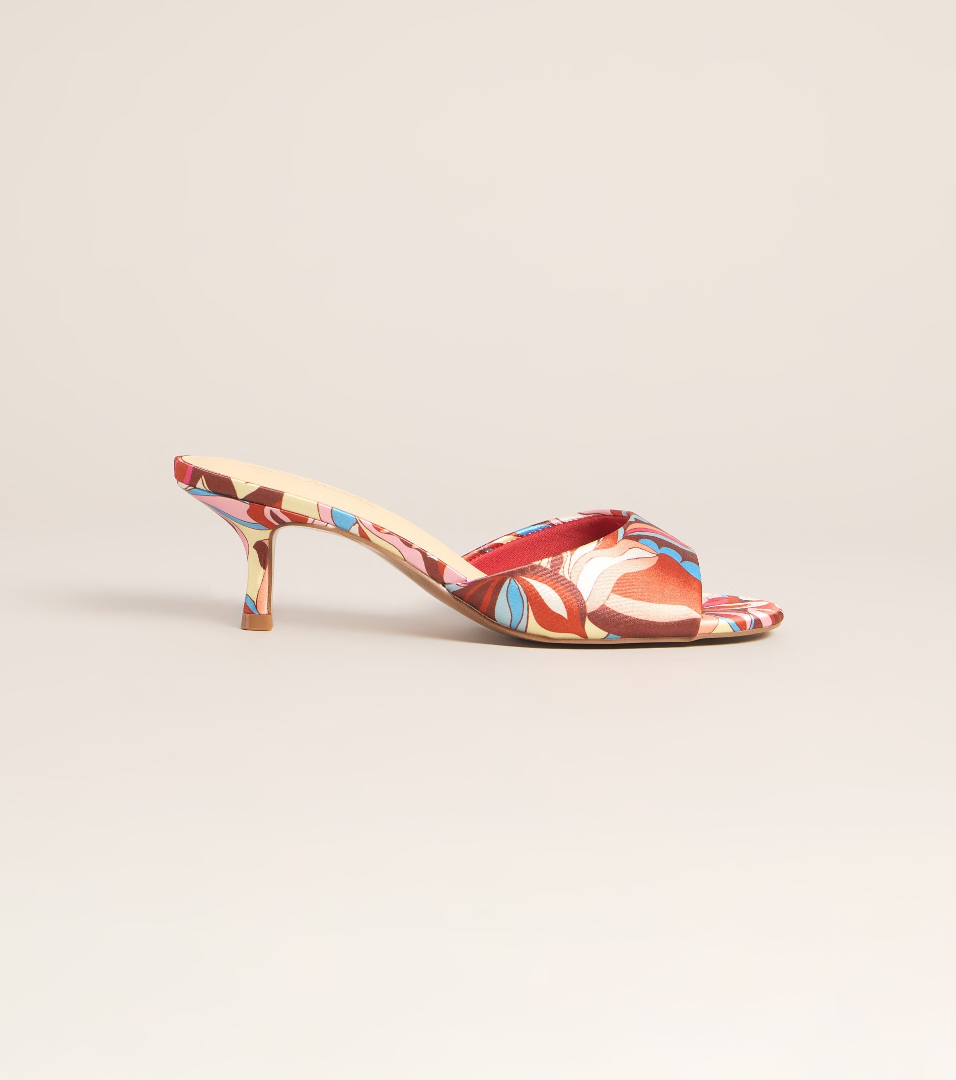 Retro Replay Printed Kitten Mules