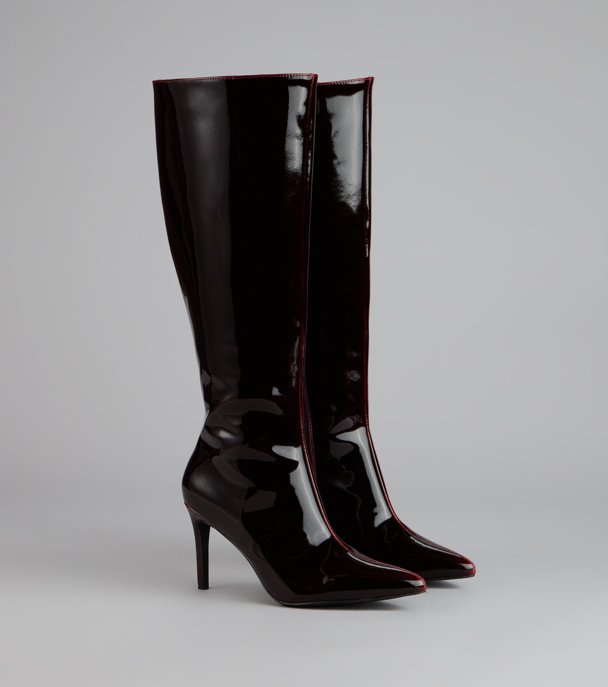 Gloss Effect Patent Stiletto Boots