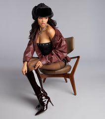 Gloss Effect Patent Stiletto Boots