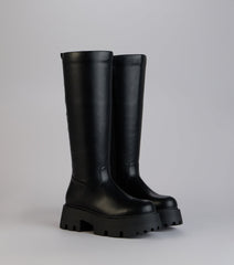 Built To Stomp Faux Leather Lug Boots