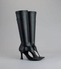 Step Ahead Open Thong Stiletto Boots