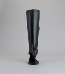 Step Ahead Open Thong Stiletto Boots