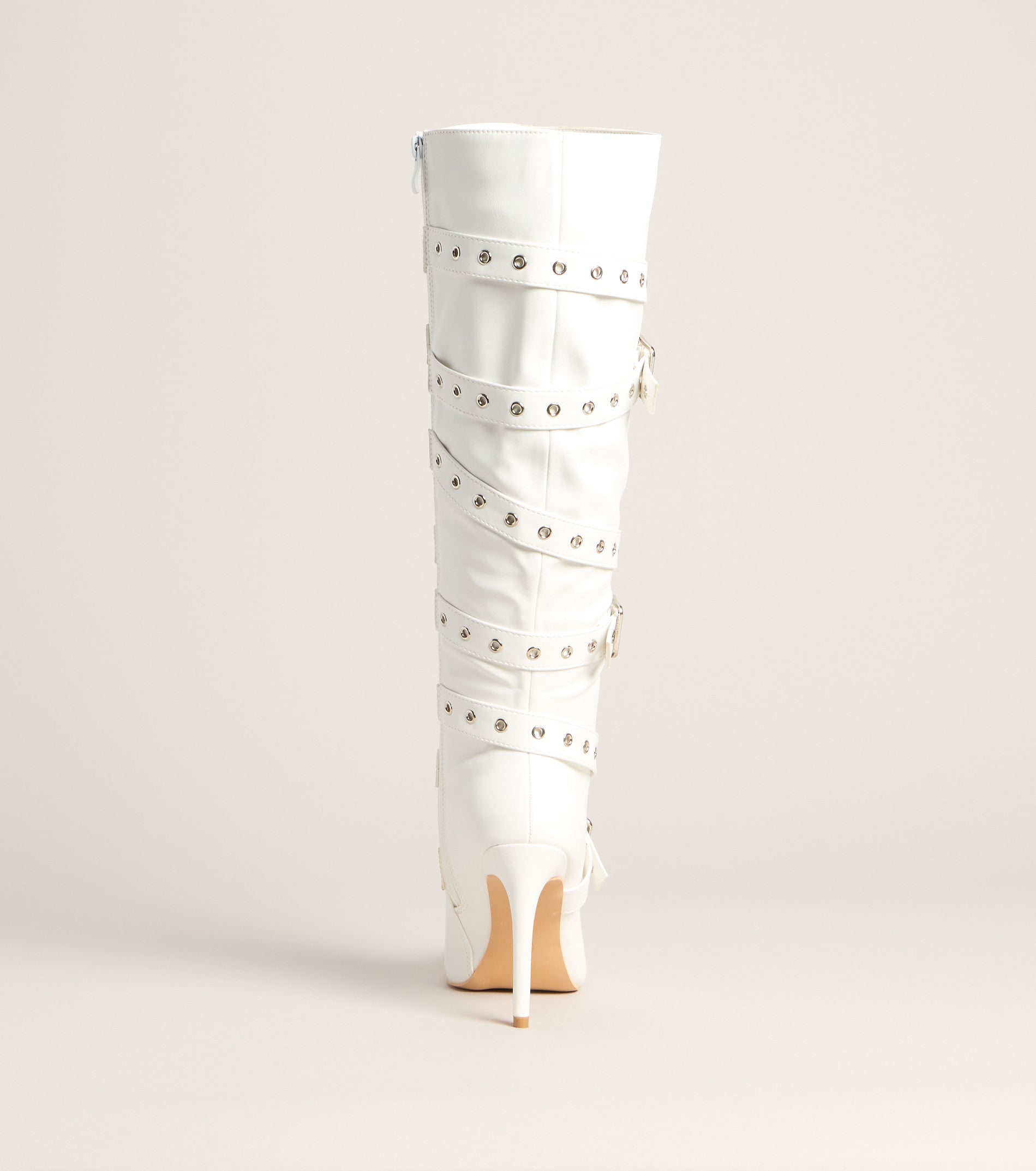 All Strapped In Knee-High Heels