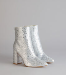 Starstruck Rhinestone Block Heel Booties