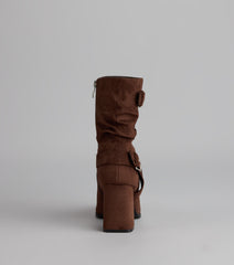 Buckle Up Faux Suede Booties