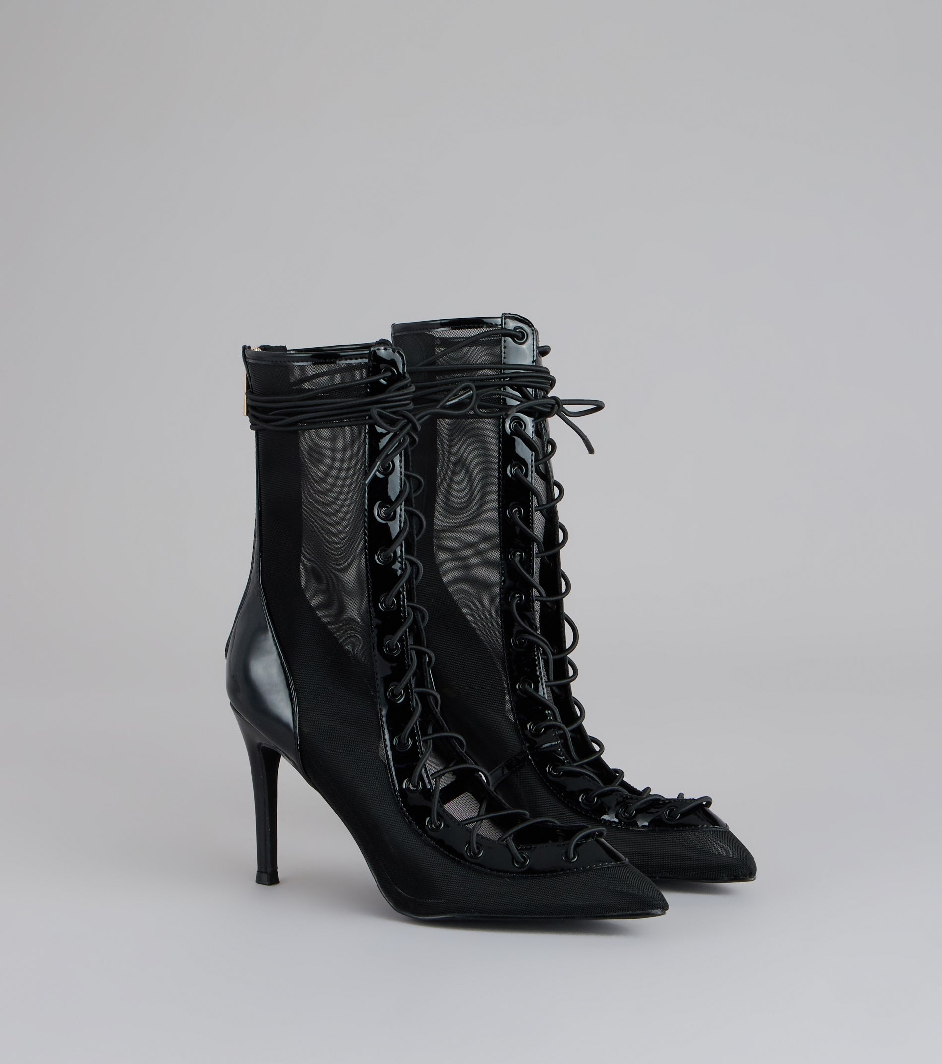 Lace It Up Stiletto Booties