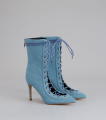 Lace It Up Stiletto Booties