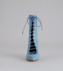 Lace It Up Stiletto Booties