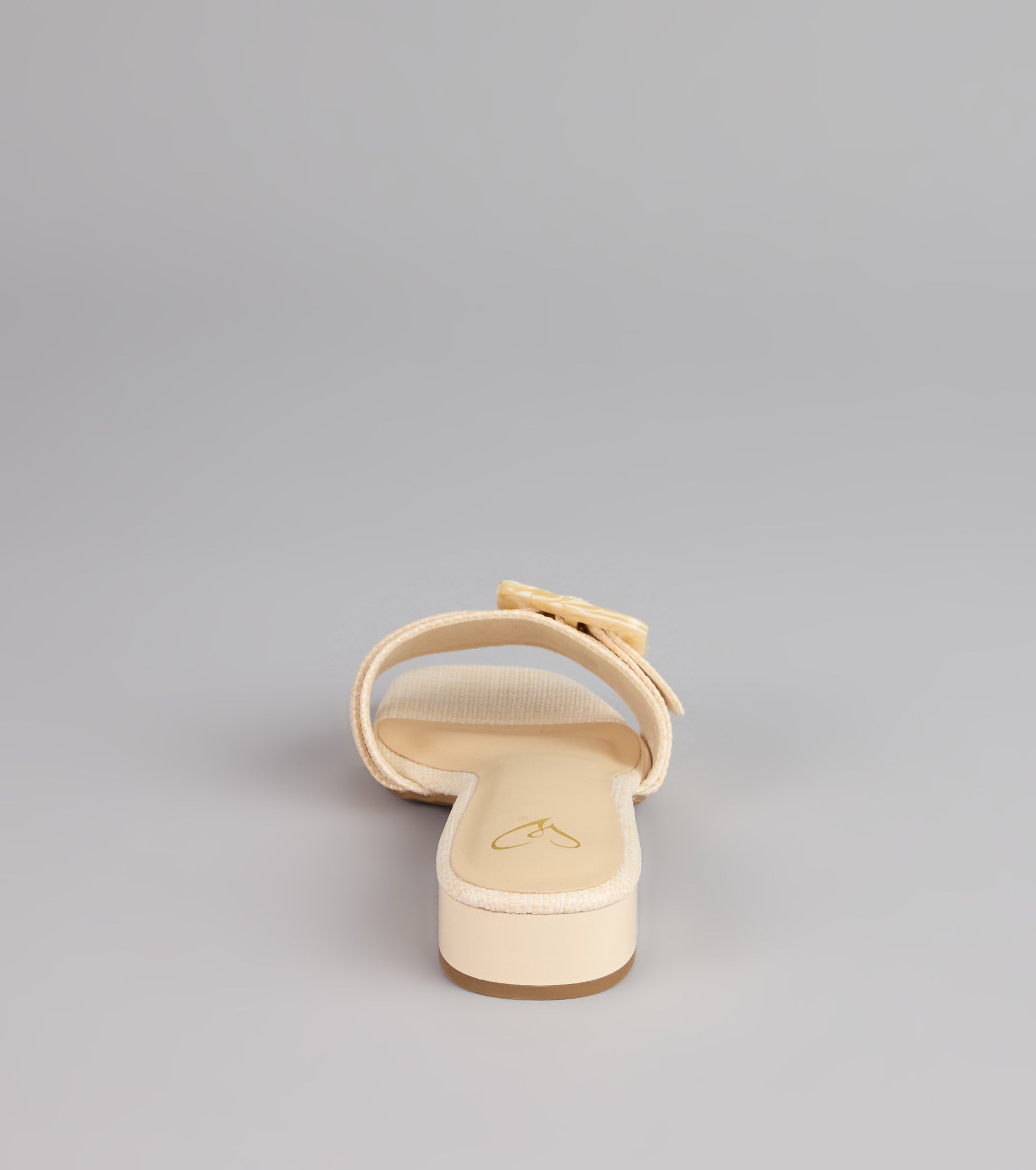 Easy Days Raffia Buckle Slide Sandals