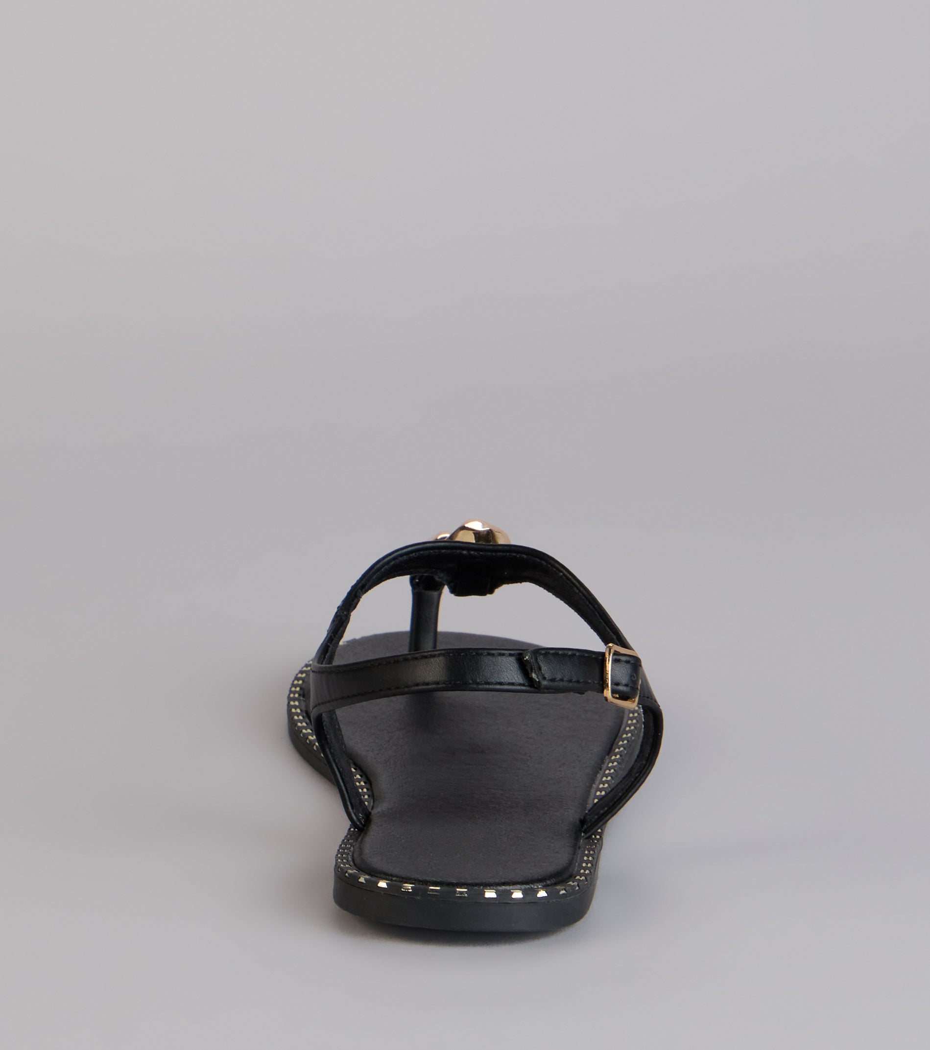 Easy Elegance Stone Beaded Thong Flat Sandals