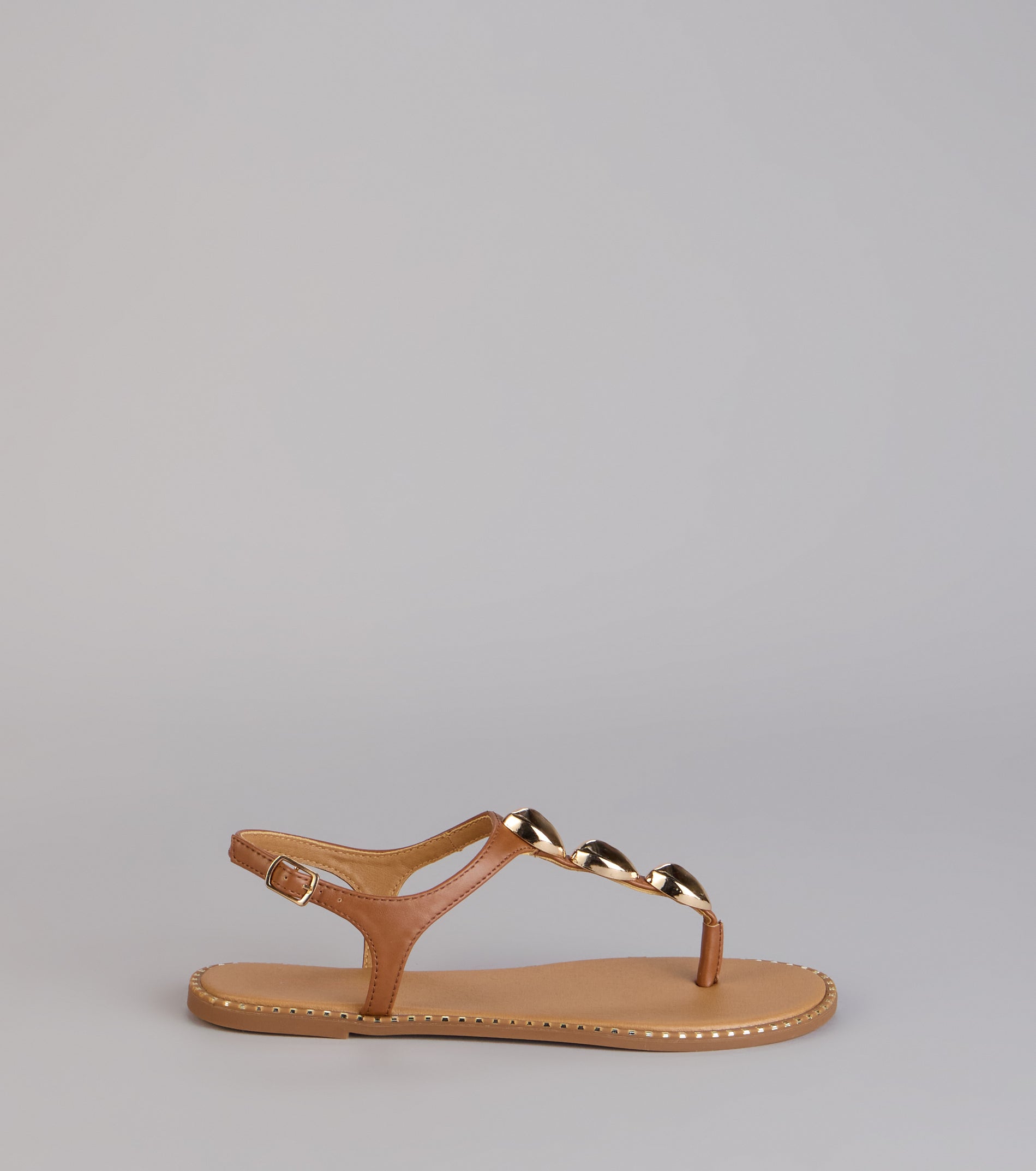 Easy Elegance Stone Beaded Thong Flat Sandals