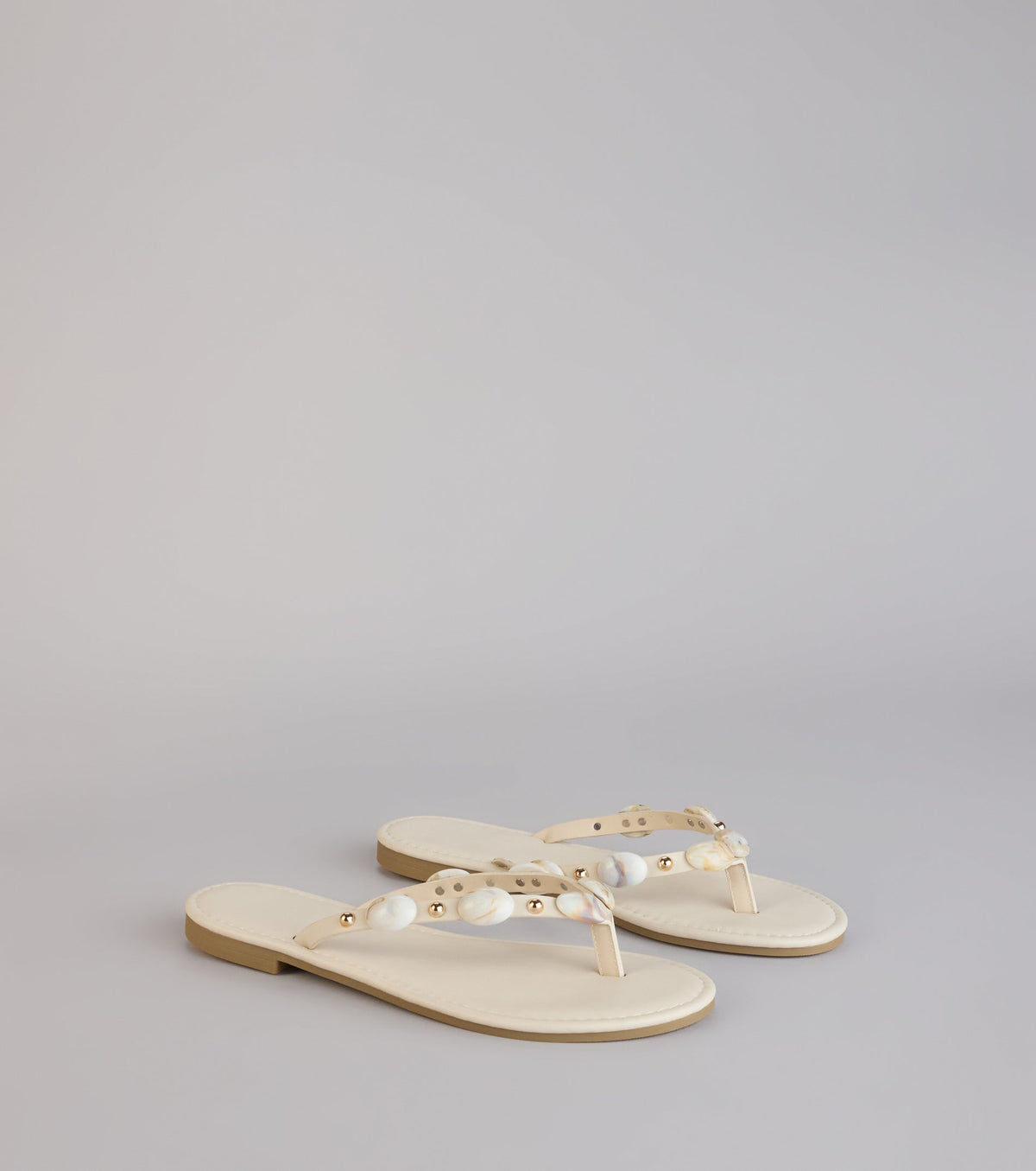 Coastal Crush Beaded Thong Sandals