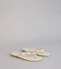 Coastal Crush Beaded Thong Sandals