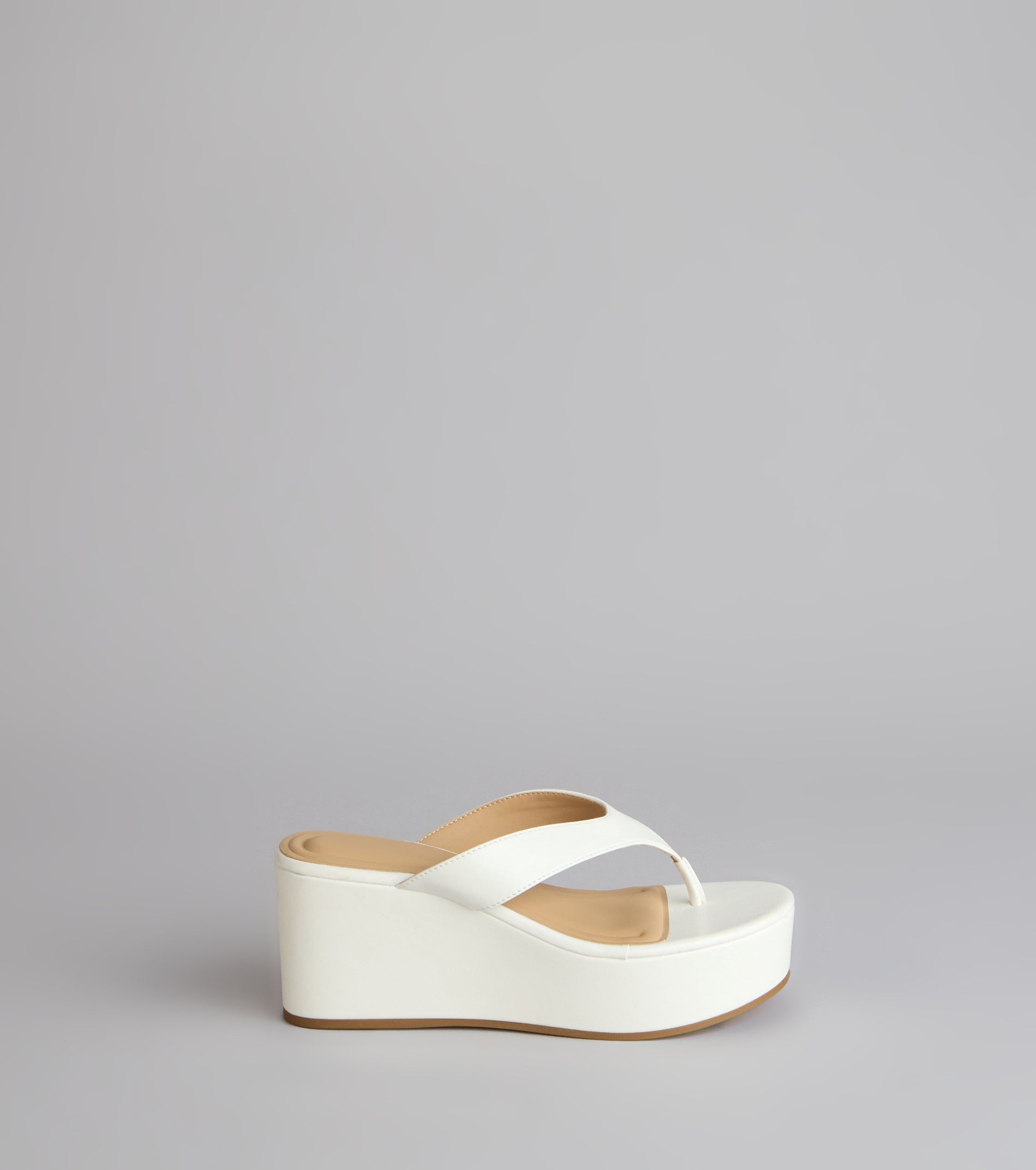 Casual Cutie Platform Thong Wedges