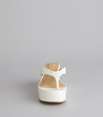 Casual Cutie Platform Thong Wedges
