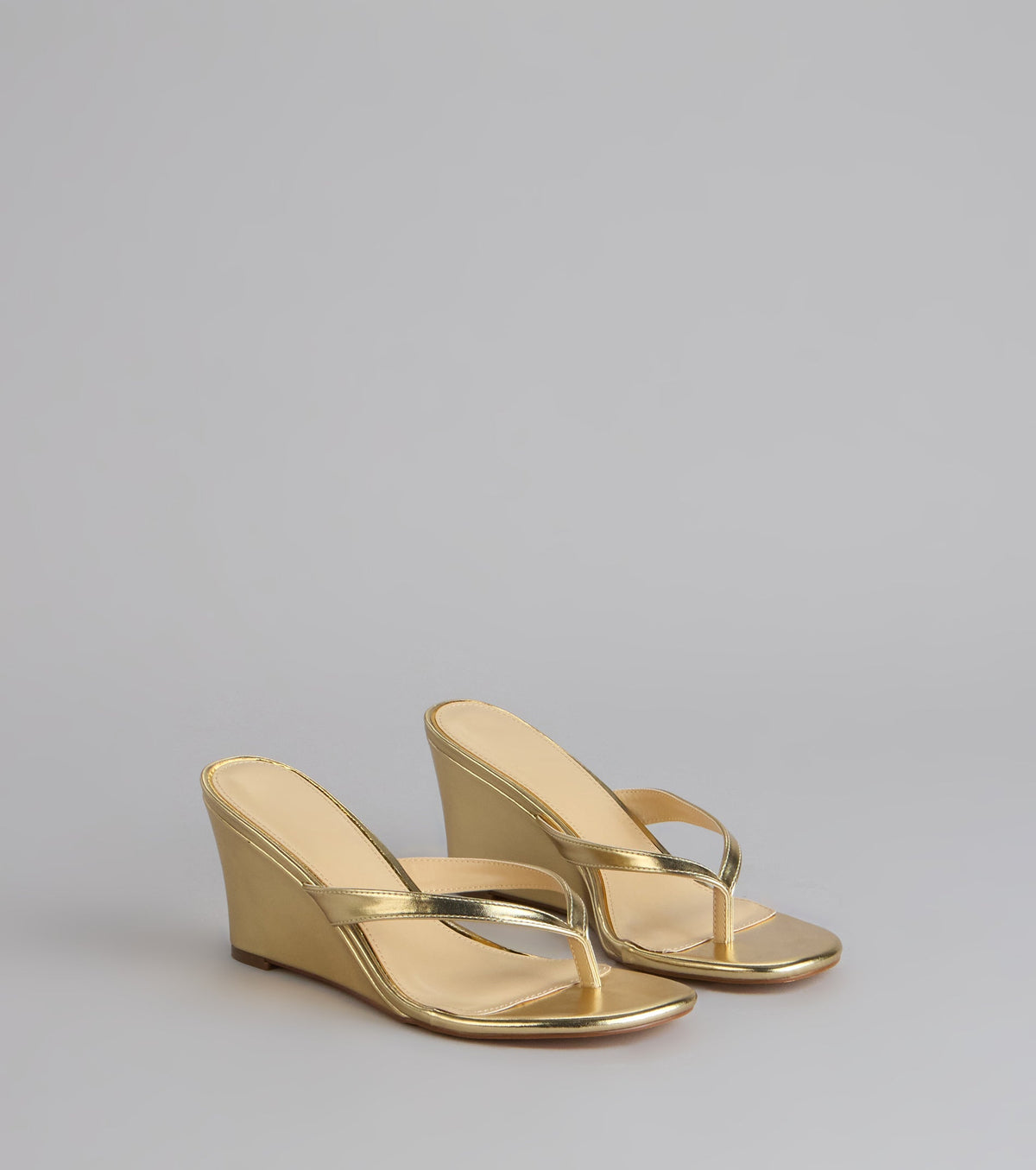Weekend Glow Up Thong Wedge Heels