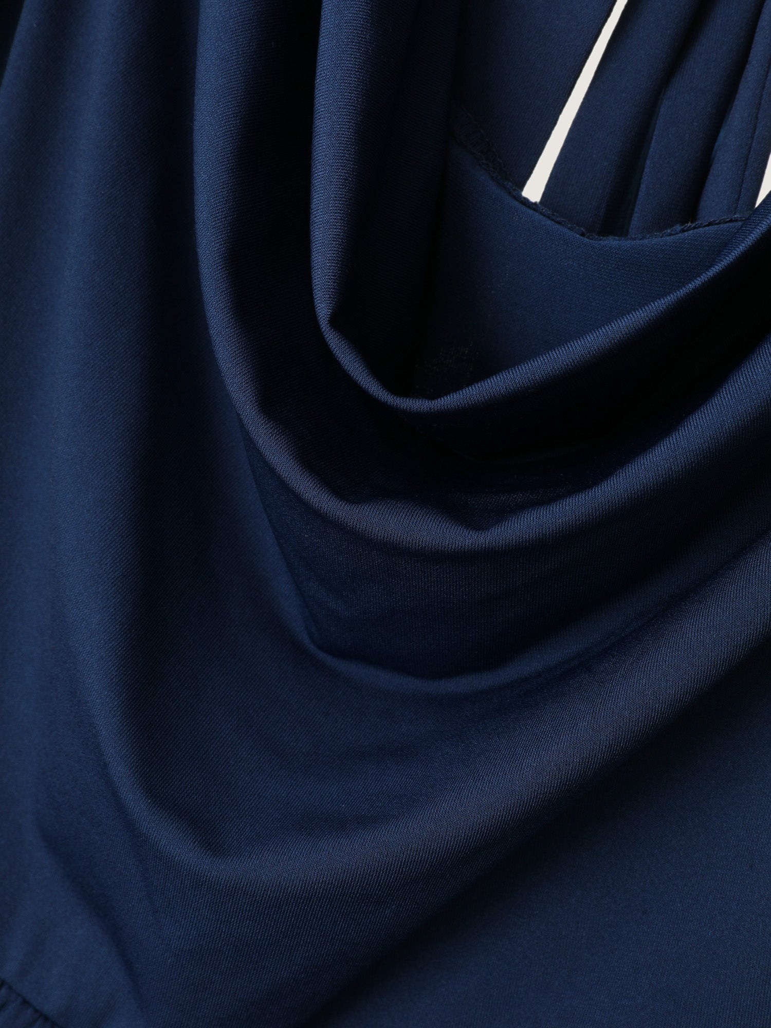 Stretchy Cowl Neckline Cut-Out Back Midi Dress
