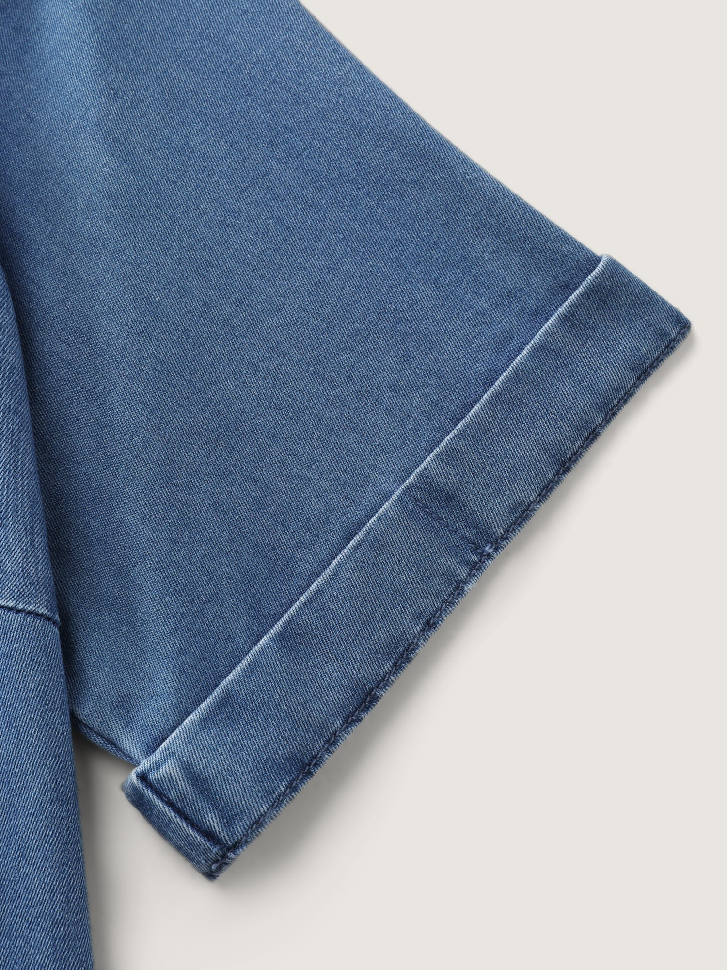 Supersoft Button-Down Denim Top