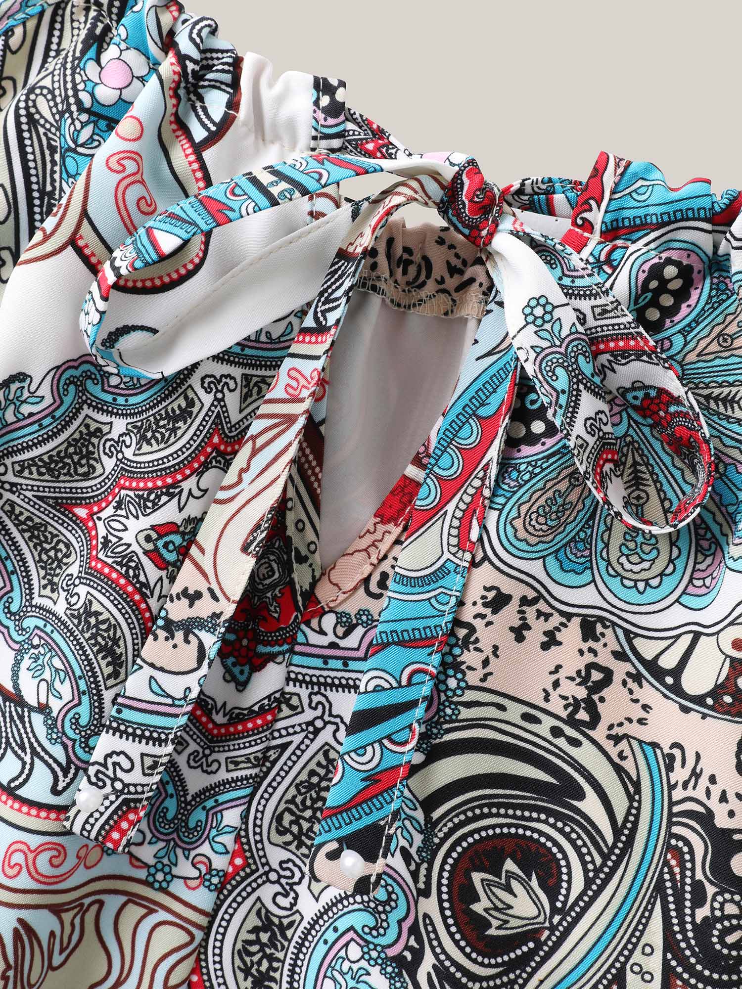 Paisley Print Flowy A-Line Mini Dress