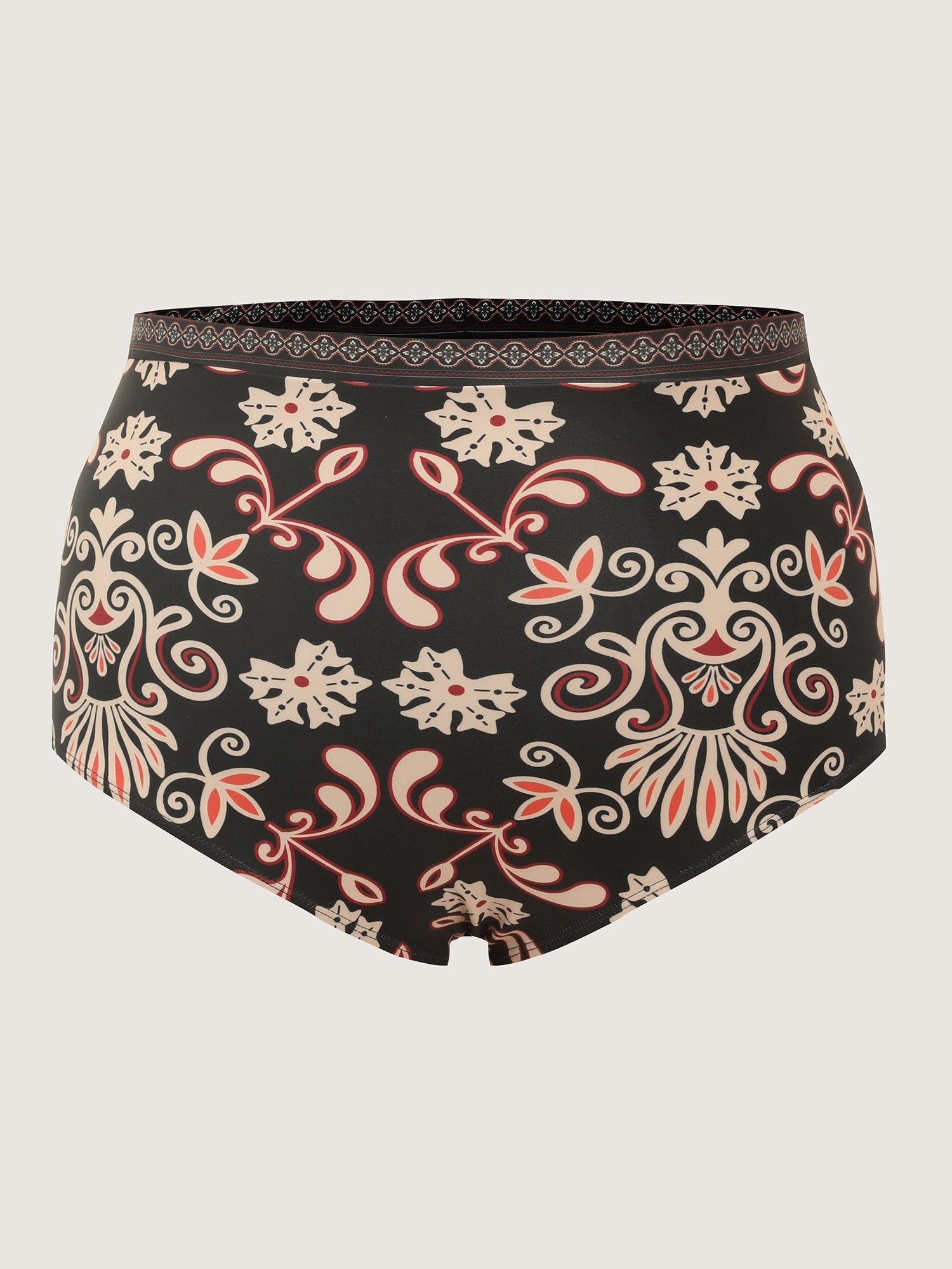 Boho Floral Print Surplice Swim Dress