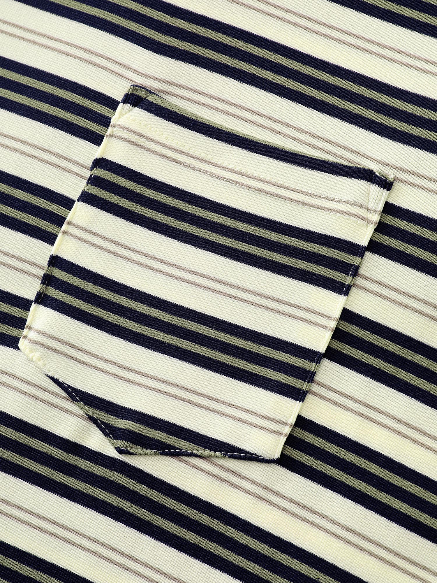 Stretchy Striped Print Round Neck T-Shirt