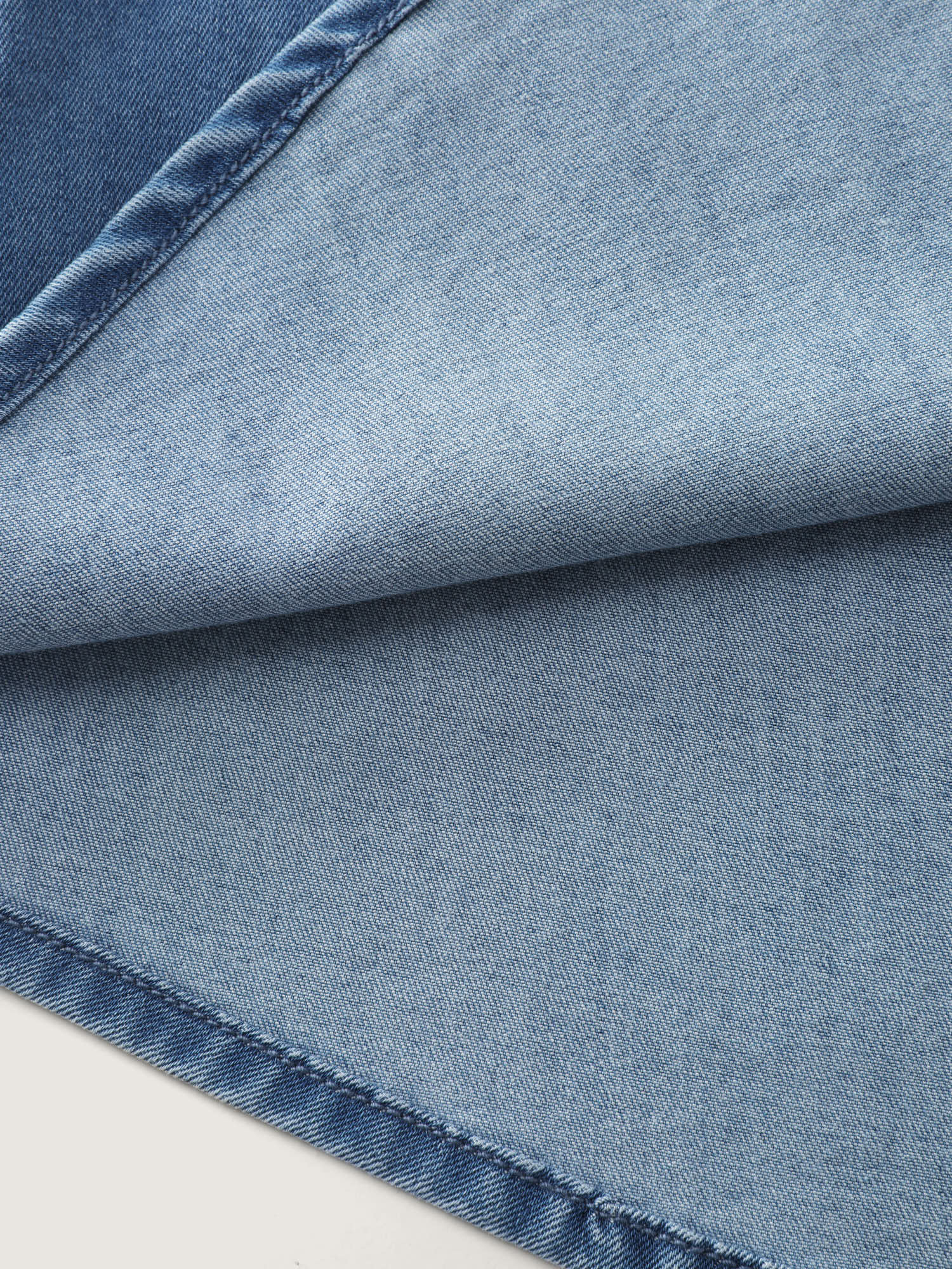Supersoft Button-Down Denim Top