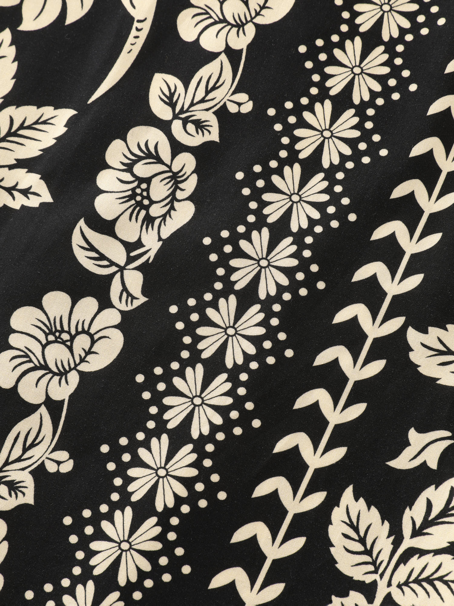 Monochrome Boho Print Pockets Midi Dress