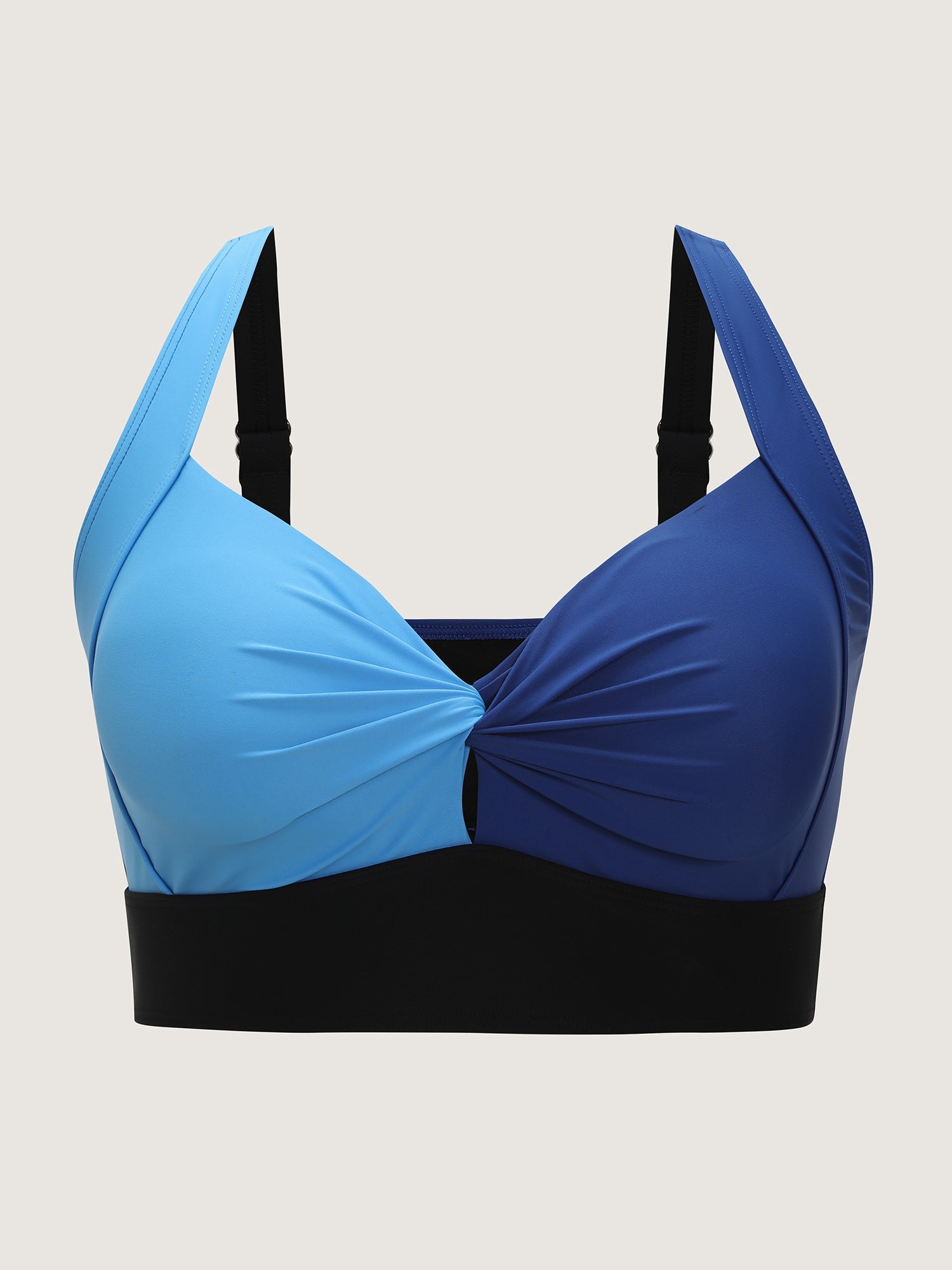 Colorblock Ruched Bodice Swim Top