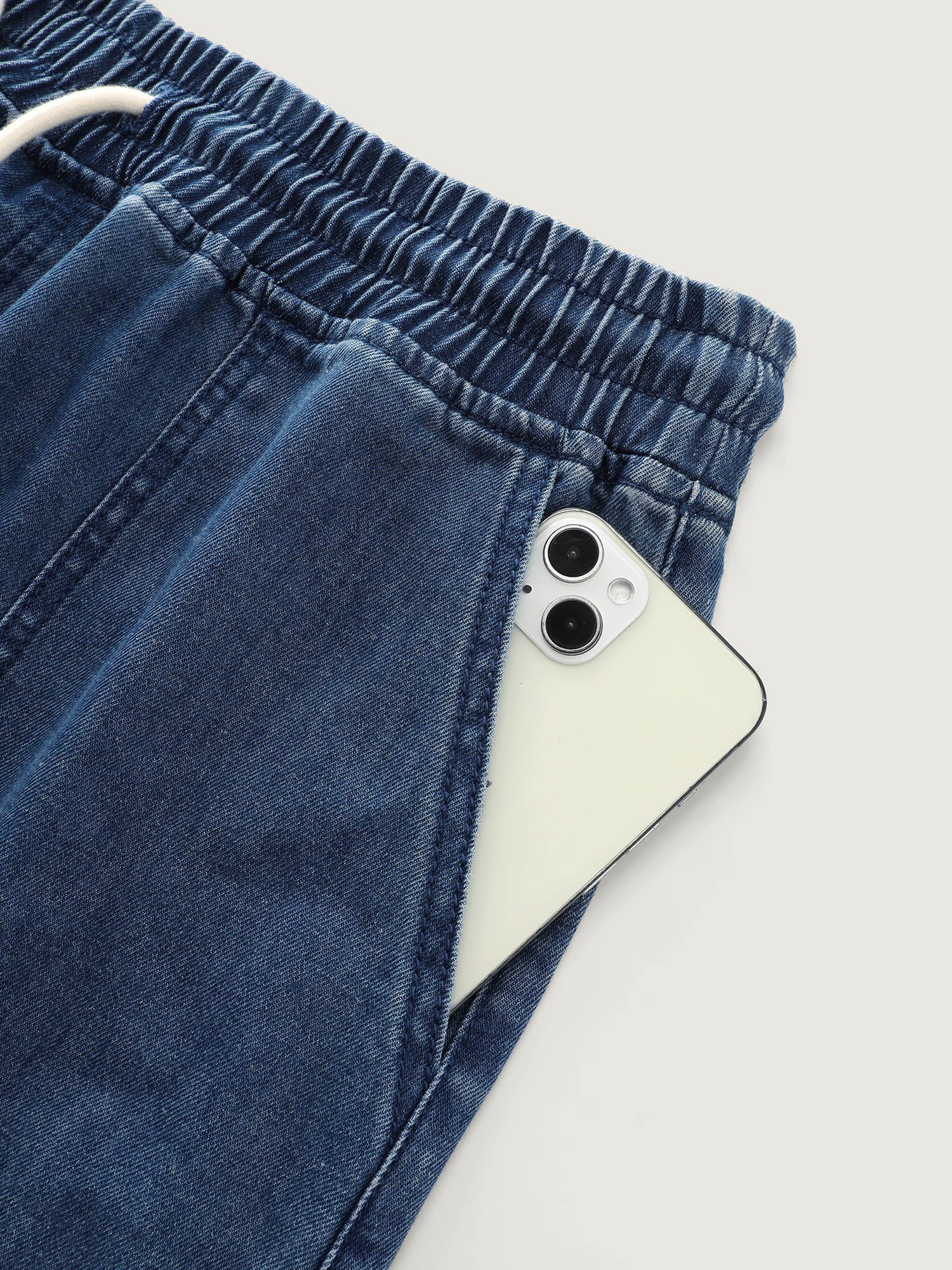 Stretchy Straight-Fit Denim Mini Skirt