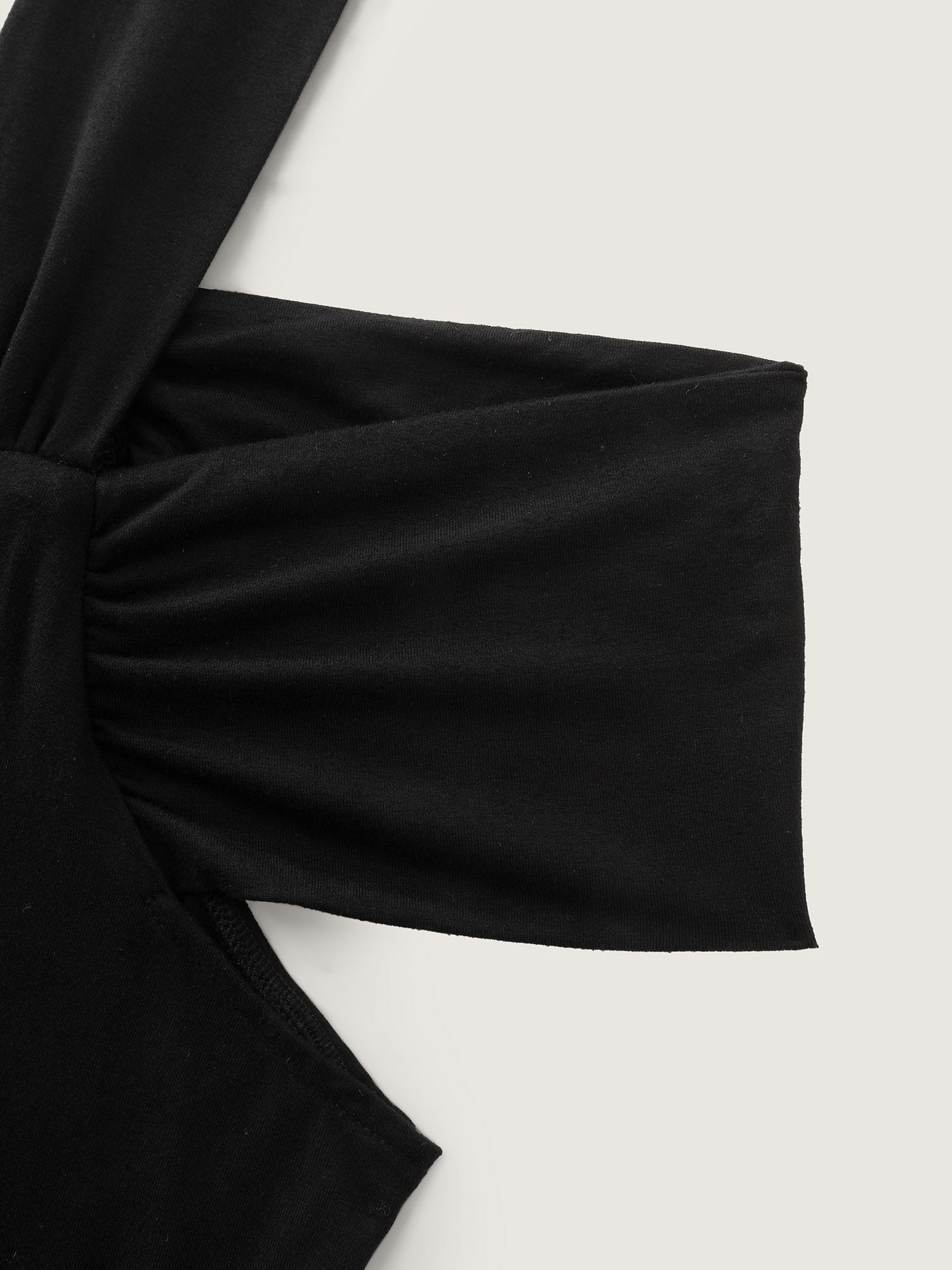 Elegant Stretchy Cold-Shoulder Plain Top